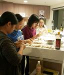 Ella Liu's Team making Chinese dumplings in four styles